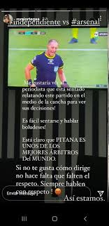 Pitana no se basa en ningun linea. La Esposa De Nestor Pitana Lo Defendio De Las Criticas Y Cuestiono A Los Periodistas Que Transmitieron Independiente Arsenal Misionesonline