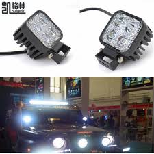 2 Pcs 12 W Carro Levou Trabalho Barra De Luz Offroad Para Jeep 4x4 4wd Awd Suv Atv Carrinho De Golfe 12 V 24 V Lampada Motocic Jeep 4x4 Car Led Jeep Led Lights