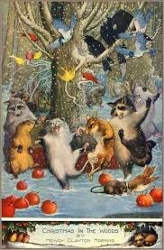 Christmas In The Woods By Henry Clayton Hopkins Christmas Illustration Christmas Art Vintage Christmas