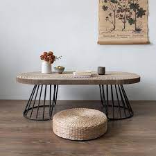 47 Vintage Oval Coffee Table Solid Wood Table Top Growth Rings Metal Base In 2021 Solid Wood Coffee Table Solid Coffee Table Metal Wood Coffee Table