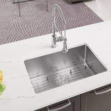 Kraus standart pro undermount single bowl stainless steel kitchen sink. Mr Direct Undermount Stainless Steel 28 13 In Single Bowl Kitchen Sink 2920s 14 Ens The Home Depot