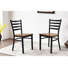 Livebest Modern Furniture Dining Room Wooden Chairs With Sturdy Metal Legs Indoor Set Of 2 High Back Dining Chairs Metal Dining Chairs Dining Room Chairs
