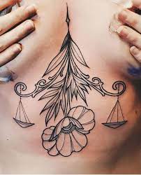 Libra Scales Sternum Tattoo Tattoos Sternum Tattoo Libra Tattoo Ideas For Women