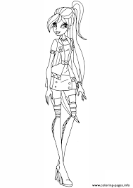 Bloom has fiery red hair, blue eyes, and fair skin tone. Safari Bloom Winx Club Coloring Pages Printable