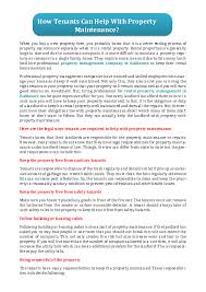 The regulations require landlords to install carbon monoxide alarms in any rooms used as living accommodation where solid fuel is used. Pdf How Tenants Can Help With Property Maintenance Pdf Landlords Solutions Academia Edu