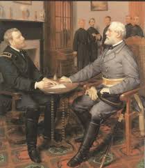 April 9 1865 General Robert E Lee Surrenders His Confederate Army To Union General Ulysses S Grant At The Mclean House In Village Of Appomattox Court House Civil War Generals