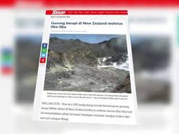Syukur bumi malaysia tiada gunung berapi. Letusan Gunung Berapi Di Nz Korbankan Seorang Warga Malaysia