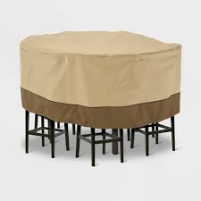 Bizchair.com offers free shipping on most products. Veranda Tall Round Patio Table Chair Set Cover Light Beige L Classic Accessories Target