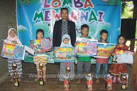 Gambar mewarnai pemandangan alam kreasi warna. Sudut Color Lomba Mewarnai Kaligrafi Tk