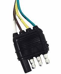 4 pin (pole) flat trailer wiring harness kit: Trailer Wiring Diagram Lights Brakes Routing Wires Connectors
