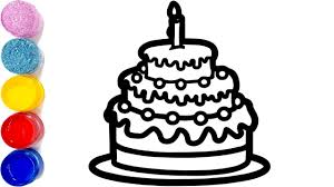 Birthday cake drawing how to draw birthday cake coloring pages for kids learn drawing. How To Draw Birthday Cake For Kids Happy Birthday Cake Drawing Birthday Cake Designs Ideas