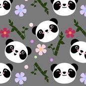 Panda Fabric Wallpaper Home Decor Spoonflower