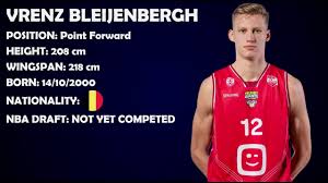 He seems like a natural fit in the nba with his passing skills, his versatility and his ability to hit the outside shot. Vrenz Bleijenbergh Scouting Report è™Žæ‰'