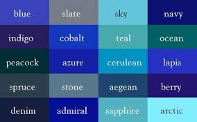 Image Result For Sky Blue Color Chart Color Shades