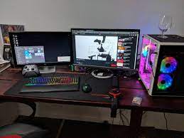 Time For A Upgrade Any Advice What To Add Want A Purple Black Build Gaming Room Setup Built In Computer Desk Pc Setup