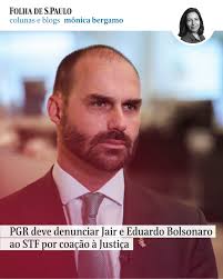 A Procuradoria-Geral da Republica (PGR) deve denunciar nesta semana o  deputado federal Eduardo Bolsonaro (PL-SP) e o ex-presidente Jair Bolsonaro  (PL) ao STF pelos crimes de coação no curso do processo e