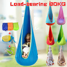 There are two grooves at the ends of the wood bar to catch the rope and prevent slipping. Portable Children Hammock Swing Kids Swing Chair Indoor Inflatable Hammock Outdoor Hanging Seat Child Swing Seat Patio Garden Furniture Wish