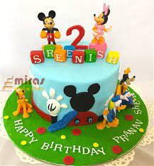 2nd pink birthday cake looking for a celebration cake for your upcoming celebration? Mickey Theme Birthday Cake Online Birthday Cakes Bangalore Delivery Customized Mickey Cakes