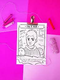 Learned to read along with her siblings and mother at shaw university as a child. Ida B Wells Coloring Page Etsy In 2021 Coloring Pages Special Gifts Wellness