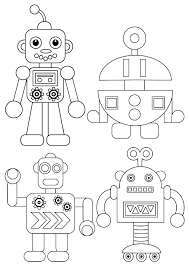 Robot Da Colorare Segnalibri Colori Robot