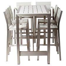 Provides a great landing spot to enjoy outdoor weather near the pool, by the garden, or simply just outside. Pangea Outdoor Betty Aluminum 7 Piece Rectangular Bar Height Patio Dining Set Walmart Com Walmart Com