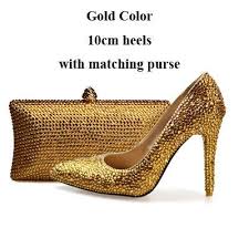 These exquisite stuart weitzman wedge sandals are crafted from soft goatskin with a rubber sole and lightly cushioned footbed. Women High Heels Wedding Party Prom Shoes Plus Size Gold Rhinestone Br Nikki Darling Fashion