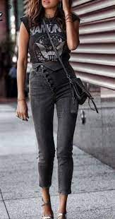 Vinny S Digital Emporiumdark Gray Jeans For Women Womens Winter Fashion Outfits Denim Outfit For Women Dark Grey Jeans