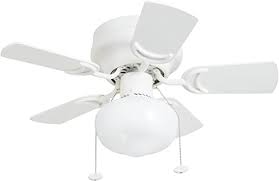 Top 5 hunter small flush mount ceiling fans with lights. Prominence Home 41530 01 Hero 28 Hugger Small Ceiling Fan Led Schoolhouse Globe Glossy White Amazon Com
