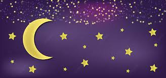 السماء المظلمة والهلال مع النجوم الأصفر سماء هلال صورة الخلفية للتحميل مجانا