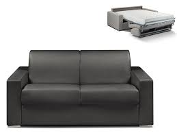 Un pronto letto classico completamente sfoderabile con schienale curvo. Divano Letto A Ribalta 2 Posti 18 Cm Similpelle Nero Calito