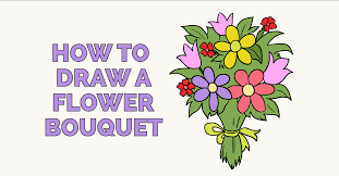 A bunch of flowers drawing. How To Draw A Flower Bouquet Really Easy Drawing Tutorial