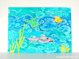 Cool Ocean Art Project for Kids Using Salt and Watercolor Paint ...