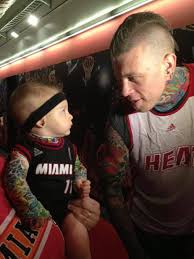 Birdman What Happened To That Boy Photo Baby Birdman Meets The Real Birdman At Today S Miami Heat Practice Miami Heat Miami Heat Basketball Miami