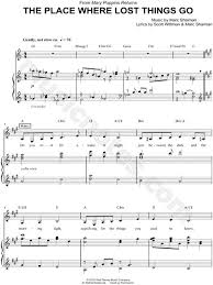 The Place Where Lost Things Go From Mary Poppins Returns Sheet Music In A Major Transposable Download Print Sheet Music Mary Poppins Piano Sheet Music