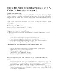 Gaya gesek antara telapak tangan dngn tanah liat ini yang menyebabkan gerabah dapat terbentuk. Gaya Dan Gerak Rangkuman Materi Ipa Kelas Iv Tema 8 Subtema 2