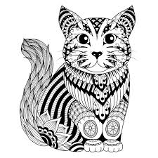 Thousands pictures for downloading and printing! Drawing Zentangle Cat For Coloring Page Shirt Design Effect Logo Tattoo And Decoration Stock Vector Illustration Of Element Kitty 66826561