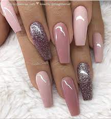 Paint your fingertips with the coolest ombre nail designs to instantly graduate your look from basic to brilliant. 50 Pretty French Pink Ombre And Glitter On Long Acrylic Coffin Nails Design Ombrenails Pink Glitter Nails Mauve Nails Coffin Nails Ombre