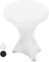 We have spandex cocktail table covers in multiple shapes and sizes to meet your precise requirements. Amazon Com White Spandex Cocktail Table Cover Fitted High Top Round Table Cloth Round Tablecloth Covers For Bar Table Pub Table Round Kitchen Table High Top Table Bistro Table Other Tables And