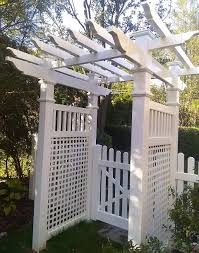 You may not notice it initially, but many gates start to sag over time. Pvc Pergolas Double Virgin Vinyl Liberty Fence Railing
