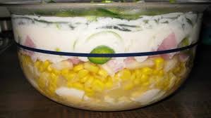 Schichtsalat Mit Lauch Rezept Schichtsalat Lebensmittel Essen Rezepte Mit Lauch