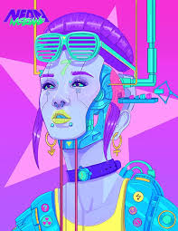 Glitter Girl Face Off 7 By Robshields Cyberpunk Art Cyberpunk Aesthetic Neon Art