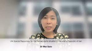 UN Special Rapporteur on the Human Rights Situation in Iran, Dr Mai Sato, delivered a video message to those gathered at the @ourstoryisone exhibition reception at @auschristianityculture. Dr Sato brought attention to