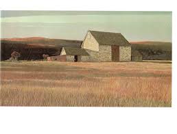 A Rare New Jersey Stone Barn Painted By Eric Sloane For His Etsy Stone Barns Barn Painting