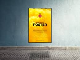 Free Brand Hanging Psd Poster Mockup Design Poster Mockup Hanging Posters Poster Mockup Psd