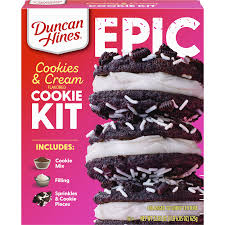 It provides (almost) everything you need to make a treat for two. Duncan Hines Epic Cookies Cream Cookie Kit Duncan Hines Has A New Fruity Pebbles Cake Kit So Don T Mind If I Yabba Dabba Do Popsugar Food Photo 4