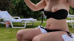 Boobs falling out. Hot MILF Caught Changing Bra in Public.