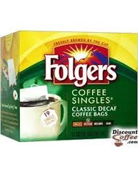 Regular coffee with the full amount of caffeine seems . Decaf Classic Roast Folgers Coffee Singles