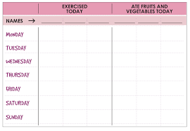 healthy habits chart for kids nemours kidshealth