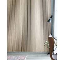 Eco Friendly China Factory Supply High Density MDF Wooden Slats Acoustic  Wall Panel for Building Indoor Sound Absorbing Use