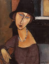 Jeanne Hebuterne portant un chapeau de Amedeo Modigliani